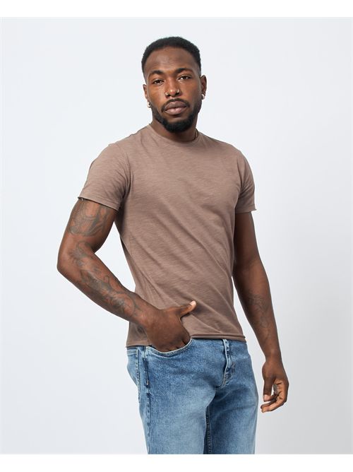 Yes Zee Raw Cut Cotton Crew Neck T-Shirt YES ZEE | T722-TL000232